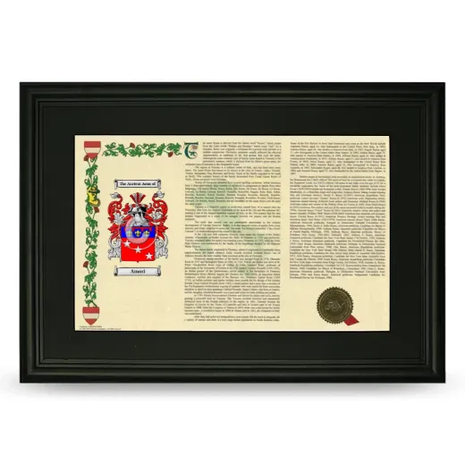 Amori Deluxe Armorial Landscape Framed- Black