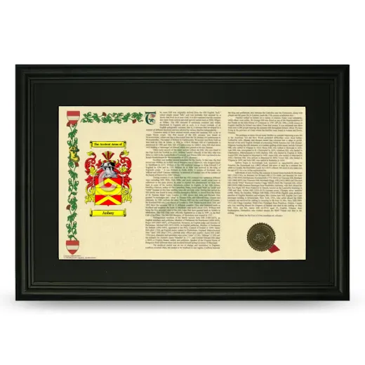 Anbay Deluxe Armorial Landscape Framed- Black