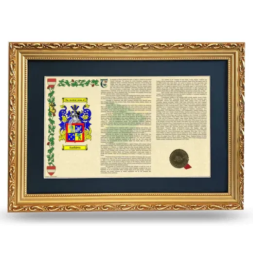 Anchieta Deluxe Armorial Landscape Framed - Gold