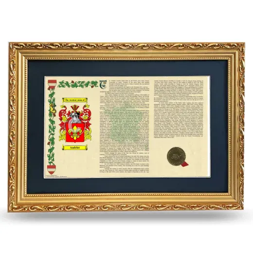 Andelot Deluxe Armorial Landscape Framed - Gold