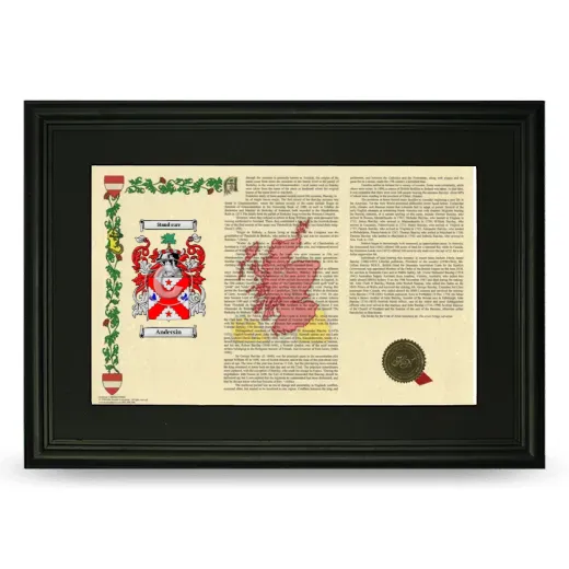 Andersin Deluxe Armorial Landscape Framed- Black