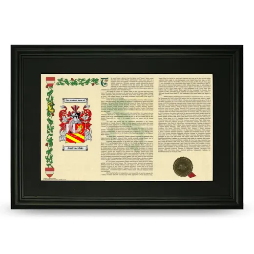 Andreacchio Deluxe Armorial Landscape Framed- Black
