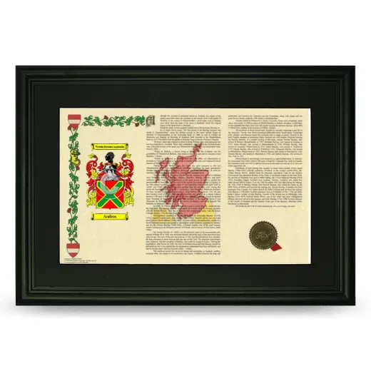 Andros Deluxe Armorial Landscape Framed- Black