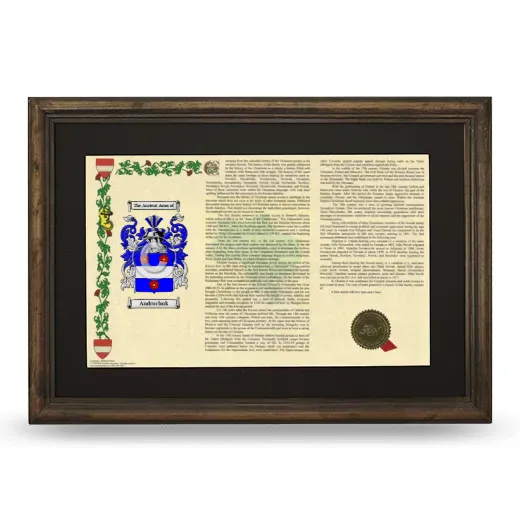 Andruchuk Deluxe Armorial Landscape Framed - Brown