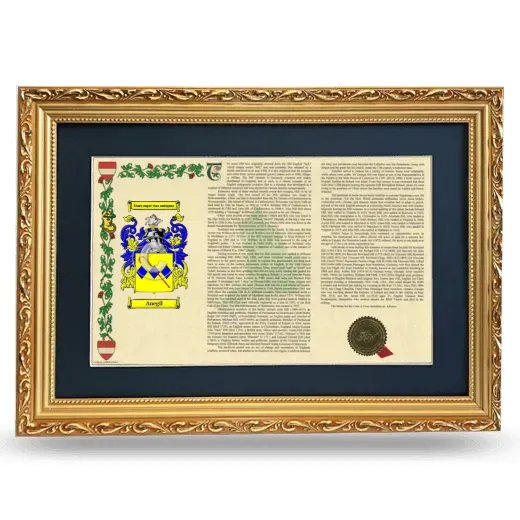 Anegil Deluxe Armorial Landscape Framed - Gold