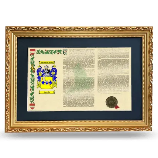 Angelly Deluxe Armorial Landscape Framed - Gold
