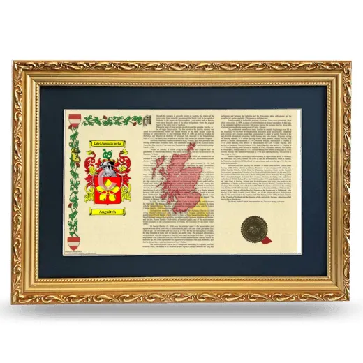 Anguitch Deluxe Armorial Landscape Framed - Gold