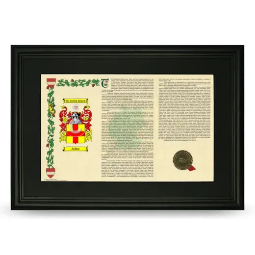 Anlaw Deluxe Armorial Landscape Framed- Black