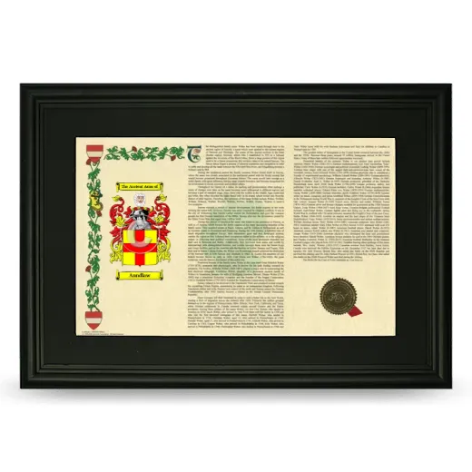 Anndlaw Deluxe Armorial Landscape Framed- Black