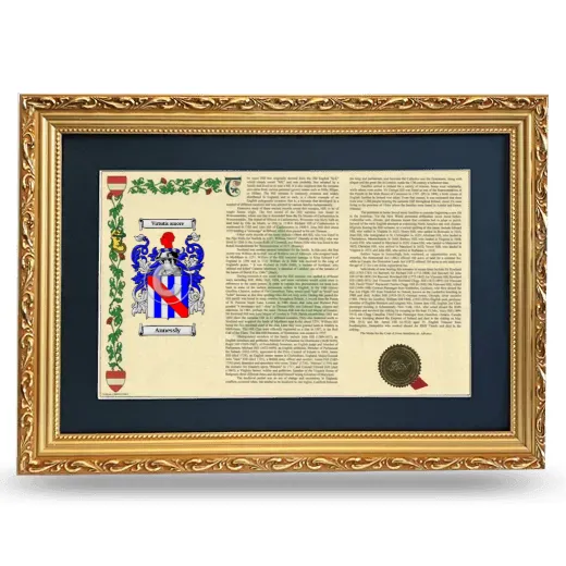 Annessly Deluxe Armorial Landscape Framed - Gold