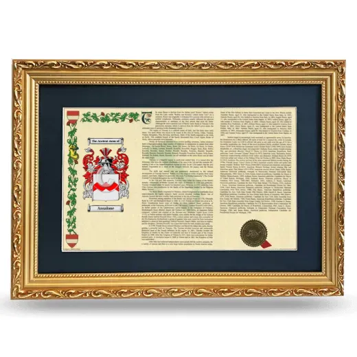 Ansalone Deluxe Armorial Landscape Framed - Gold