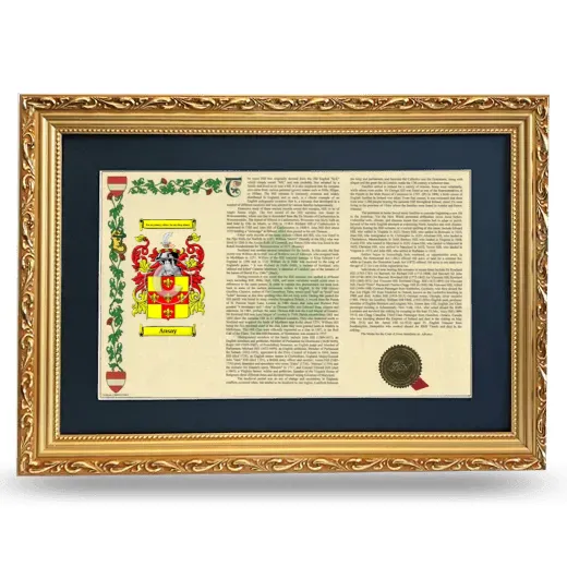 Ansay Deluxe Armorial Landscape Framed - Gold