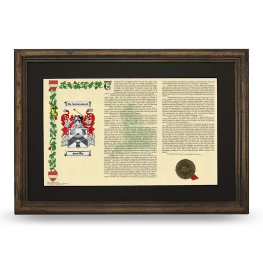 Ansellby Deluxe Armorial Landscape Framed - Brown