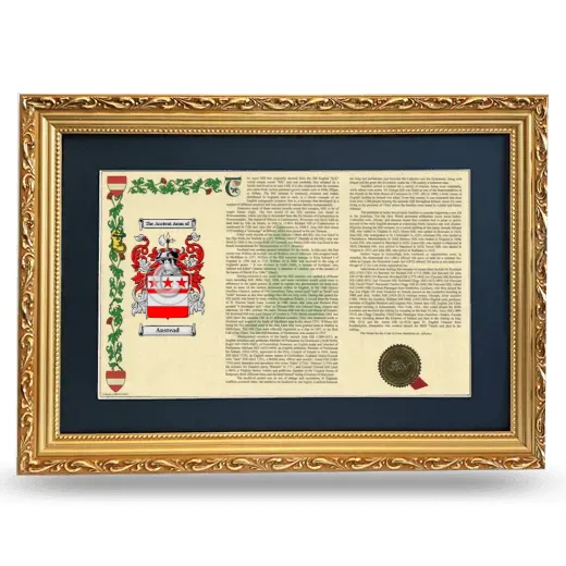 Anstead Deluxe Armorial Landscape Framed - Gold