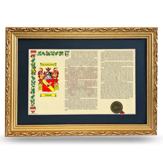 Anthony Deluxe Armorial Landscape Framed - Gold