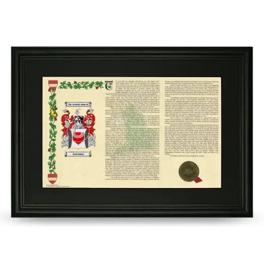 Antonay Deluxe Armorial Landscape Framed- Black