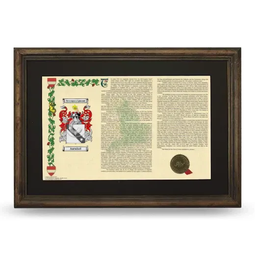 Antwisel Deluxe Armorial Landscape Framed - Brown