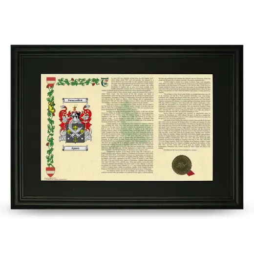 Aparo Deluxe Armorial Landscape Framed- Black