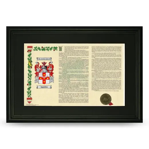Appadam Deluxe Armorial Landscape Framed- Black