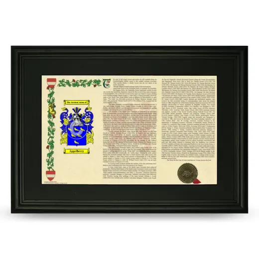 Appelberry Deluxe Armorial Landscape Framed- Black