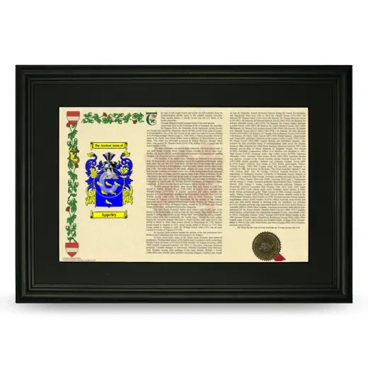 Appeley Deluxe Armorial Landscape Framed- Black