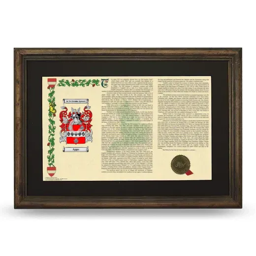 Apps Deluxe Armorial Landscape Framed - Brown