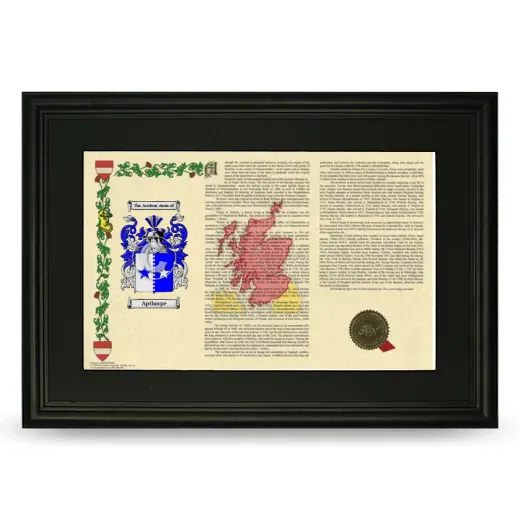 Apthorpe Deluxe Armorial Landscape Framed- Black