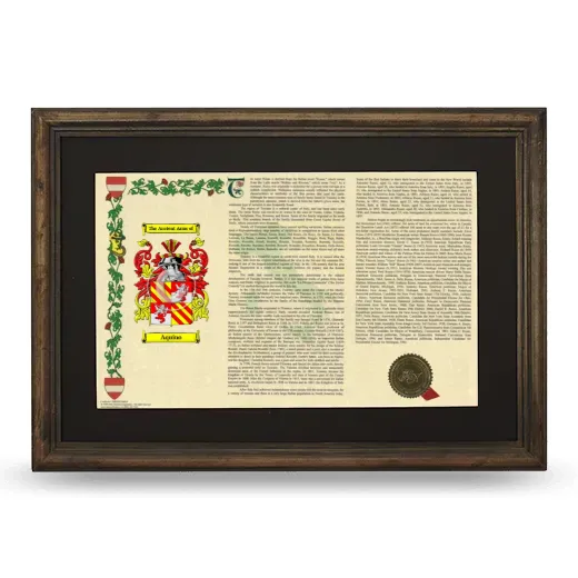 Aquino Deluxe Armorial Landscape Framed - Brown
