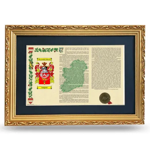 Aragane Deluxe Armorial Landscape Framed - Gold
