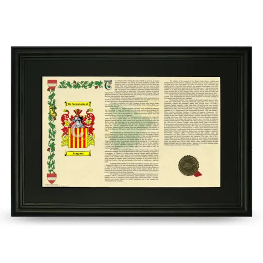 Aragone Deluxe Armorial Landscape Framed- Black