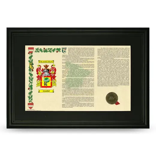 Arambul Deluxe Armorial Landscape Framed- Black