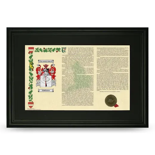 Arbelaster Deluxe Armorial Landscape Framed- Black