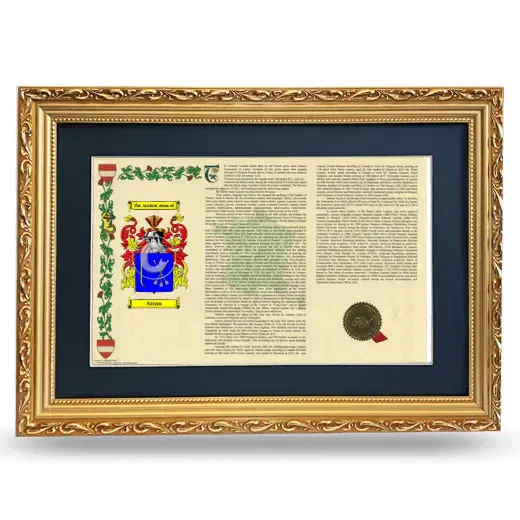 Arcan Deluxe Armorial Landscape Framed - Gold
