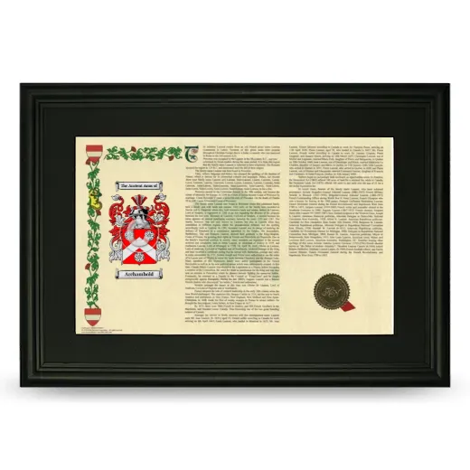 Archambold Deluxe Armorial Landscape Framed- Black
