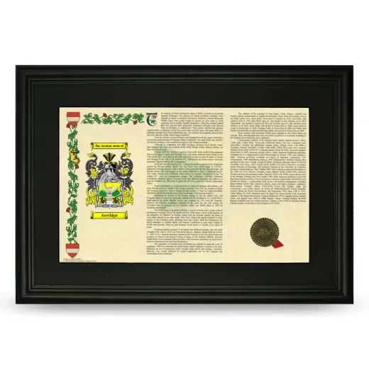 Arechiga Deluxe Armorial Landscape Framed- Black