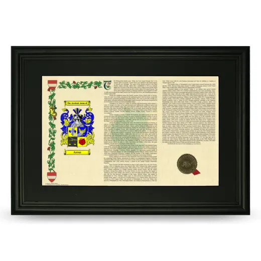 Arenz Deluxe Armorial Landscape Framed- Black