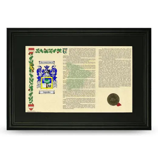 Arguedas Deluxe Armorial Landscape Framed- Black