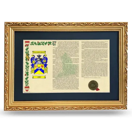 Arkel Deluxe Armorial Landscape Framed - Gold