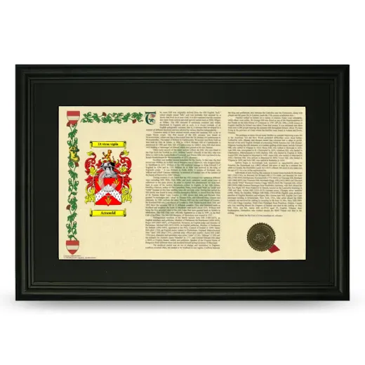 Arnould Deluxe Armorial Landscape Framed- Black