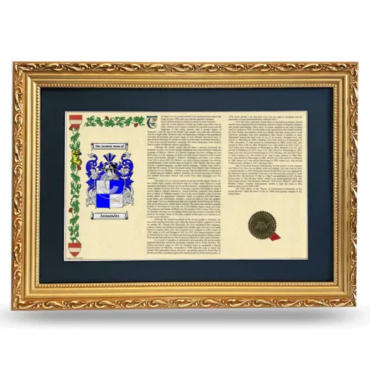 Aronowitz Deluxe Armorial Landscape Framed - Gold