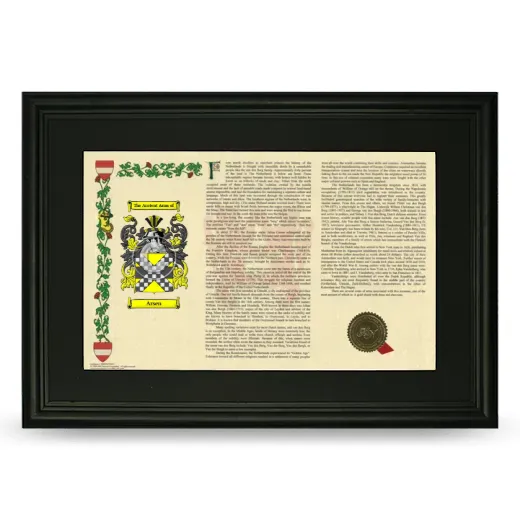 Arsen Deluxe Armorial Landscape Framed- Black