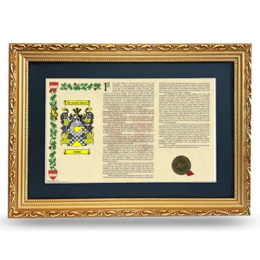 Arson Deluxe Armorial Landscape Framed - Gold