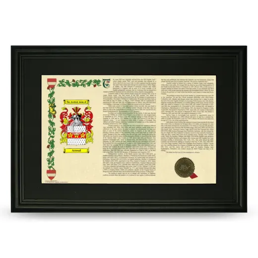 Artend Deluxe Armorial Landscape Framed- Black
