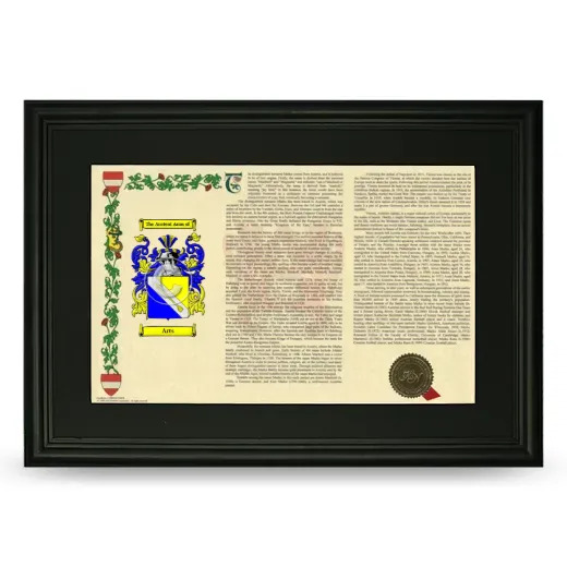 Arts Deluxe Armorial Landscape Framed- Black