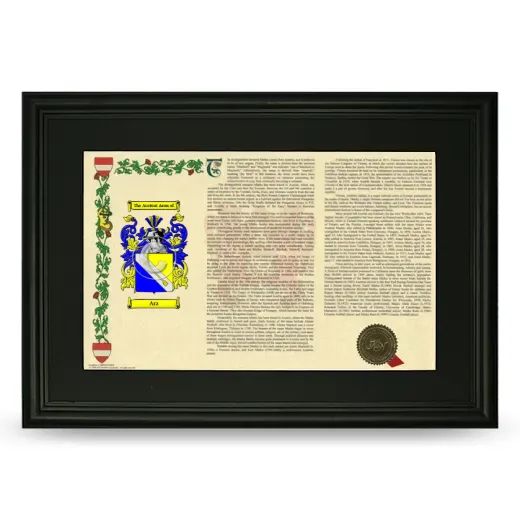 Arz Deluxe Armorial Landscape Framed- Black