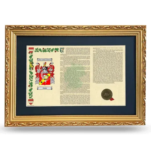 Asam Deluxe Armorial Landscape Framed - Gold