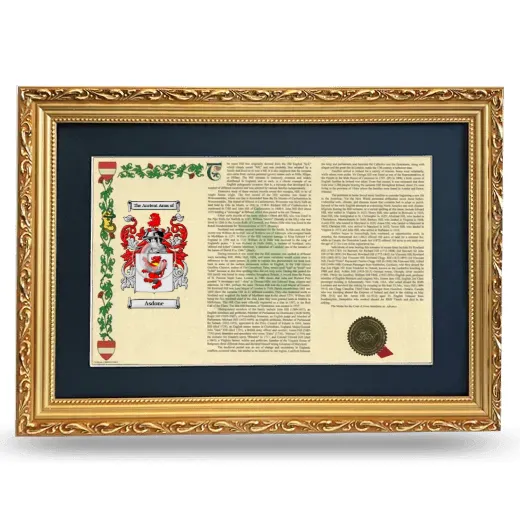 Asdone Deluxe Armorial Landscape Framed - Gold