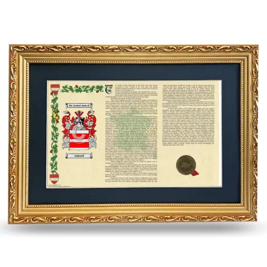 Ashard Deluxe Armorial Landscape Framed - Gold