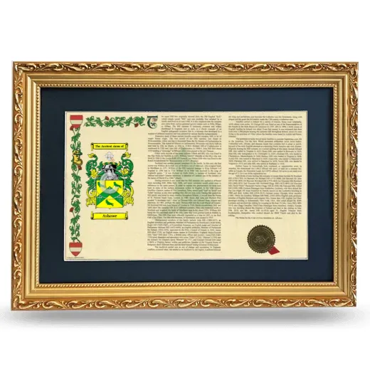 Ashawe Deluxe Armorial Landscape Framed - Gold