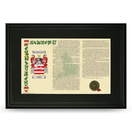 Asplay Deluxe Armorial Landscape Framed- Black